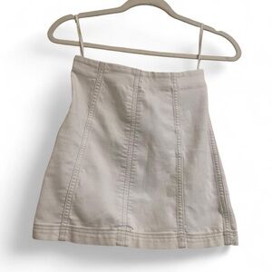 Free People Cream Mini Skirt